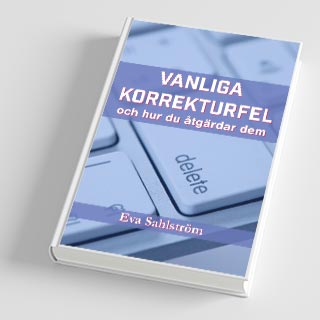 omslag Vanliga korrekturfel