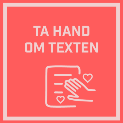 Ta hand om texten-logotyp